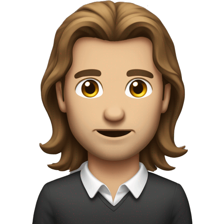 arrogant richt male with long brown hair emoji