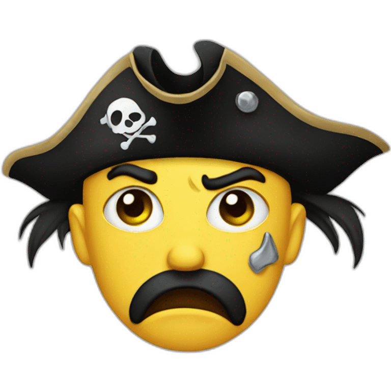 Crying pirate emoji