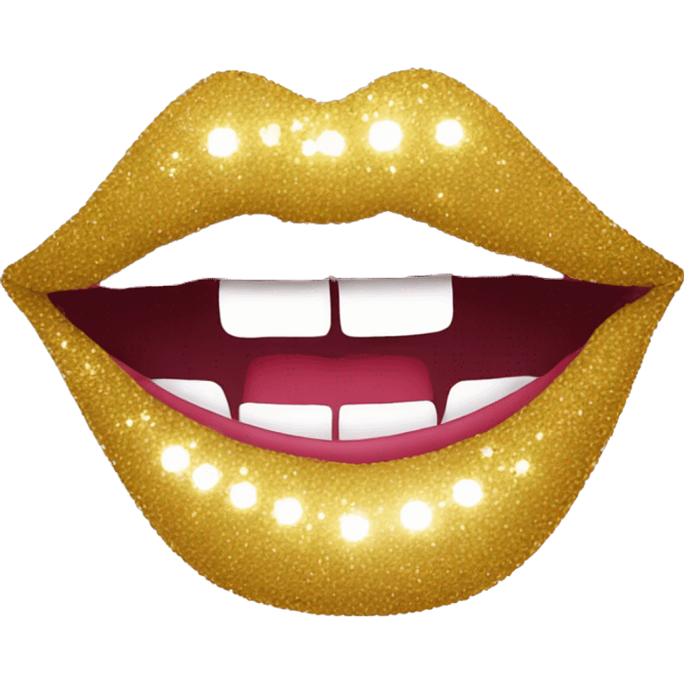 Sparkly lipstick mouth  emoji