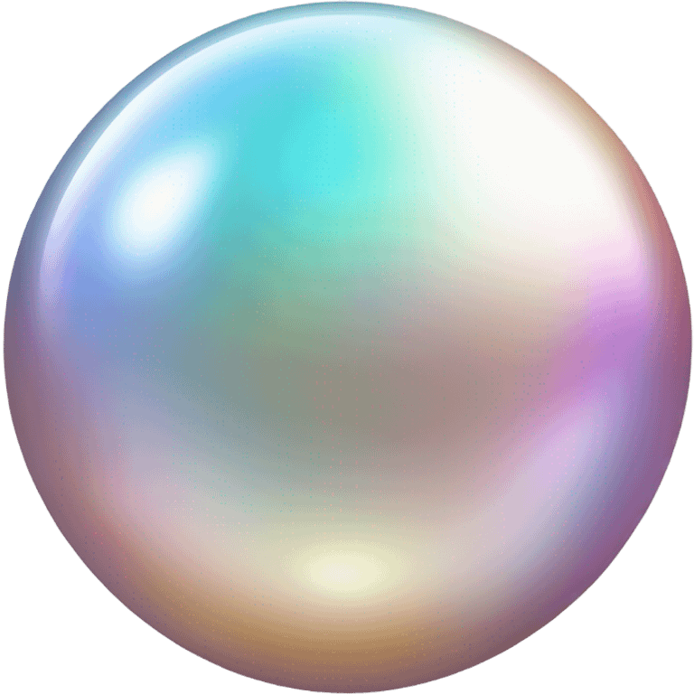 an iridescent pearl emoji