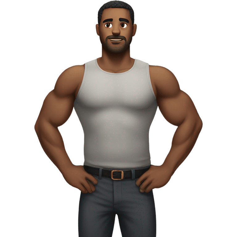 Strong back man emoji