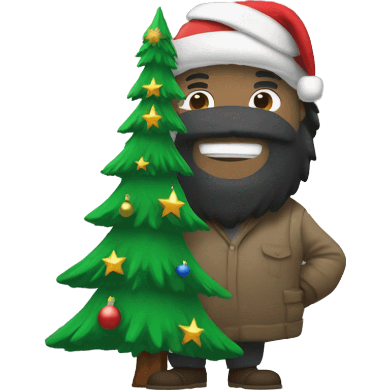 Hugrid with Christmas tree  emoji