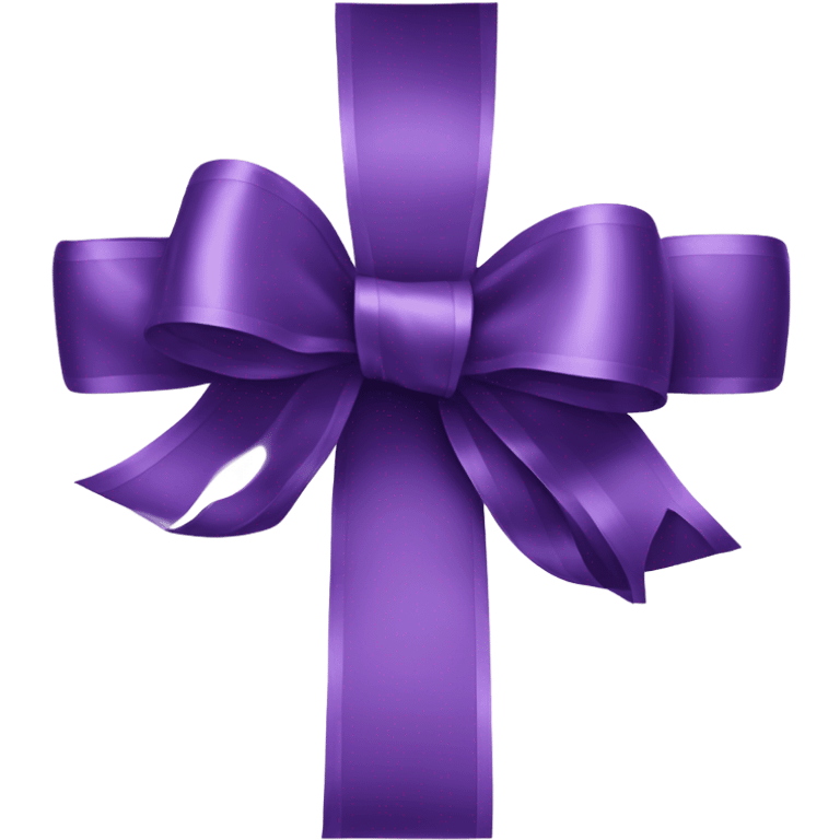 purple ribbon emoji