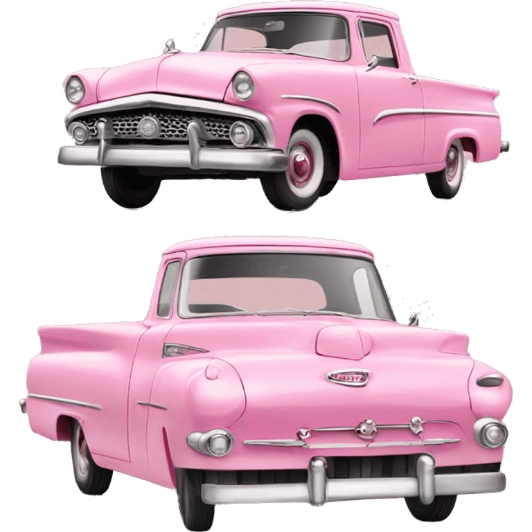 Pink 1950s ford emoji