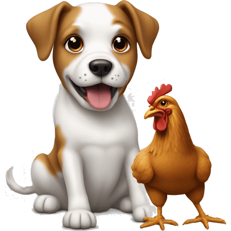 dog eating a chicken  emoji