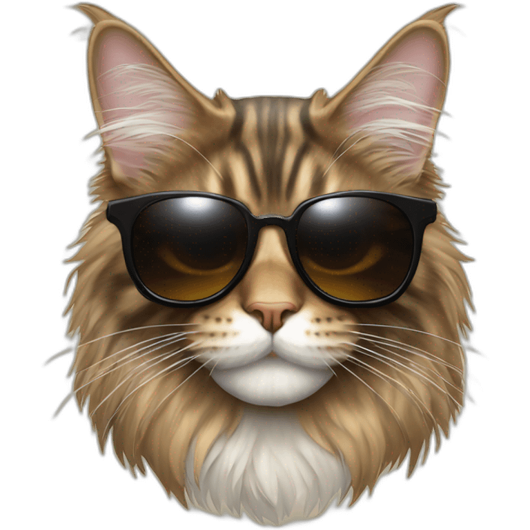 Maine coon with sunglasses  emoji