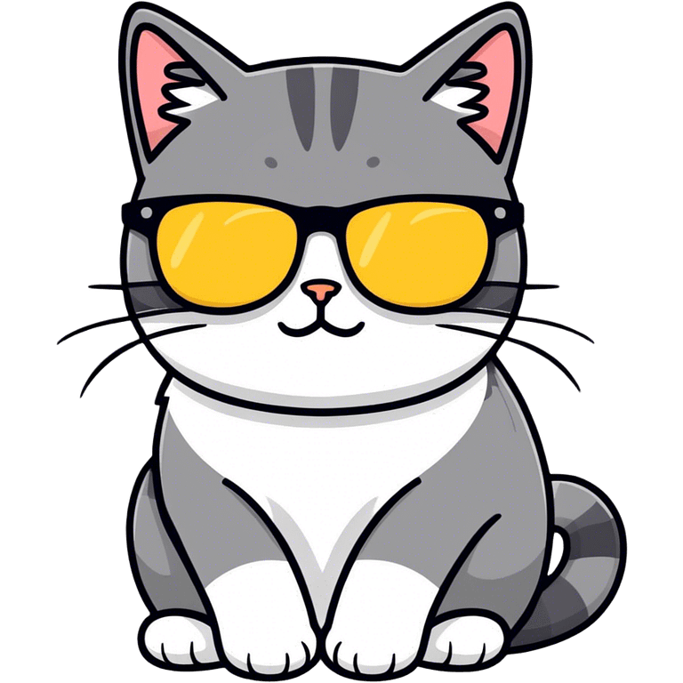 Cat with sunglasses emoji