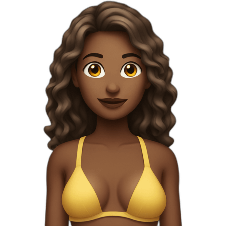 One woman wearing a bikini emoji