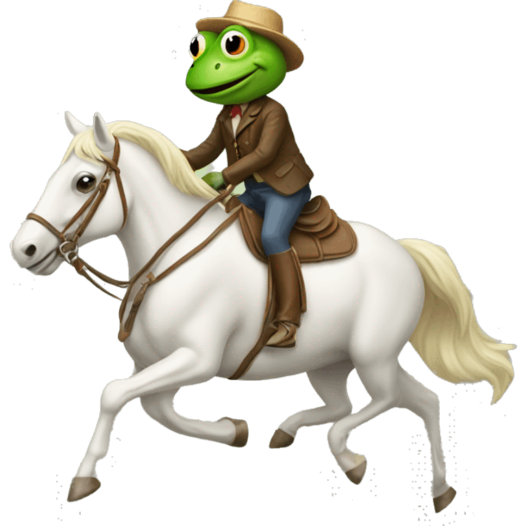 Frog riding horse emoji