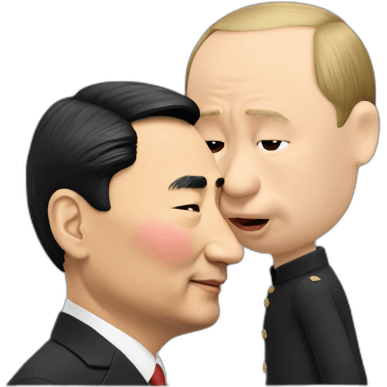 putin kissing xi jinping emoji