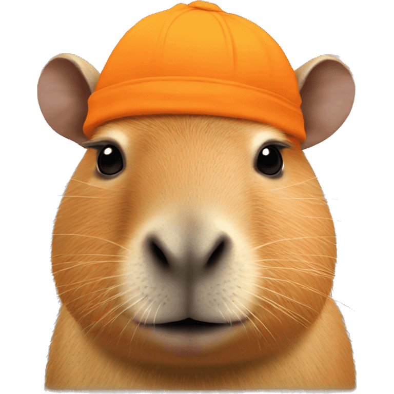 Capybara with orange on head emoji