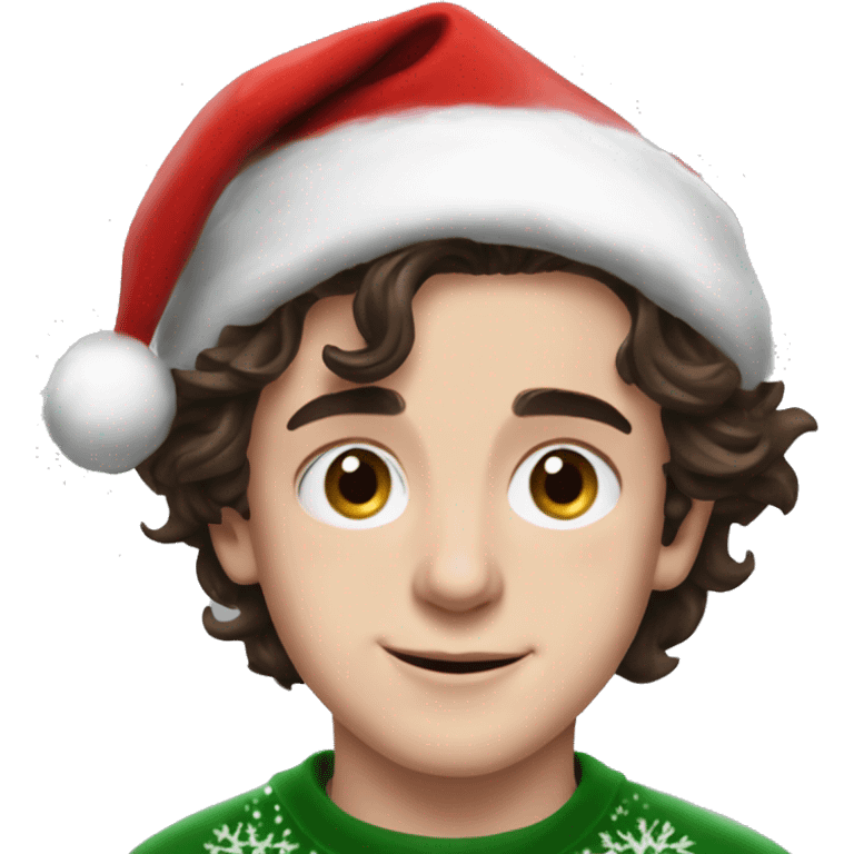 Timothée Chalamet as santa claus emoji