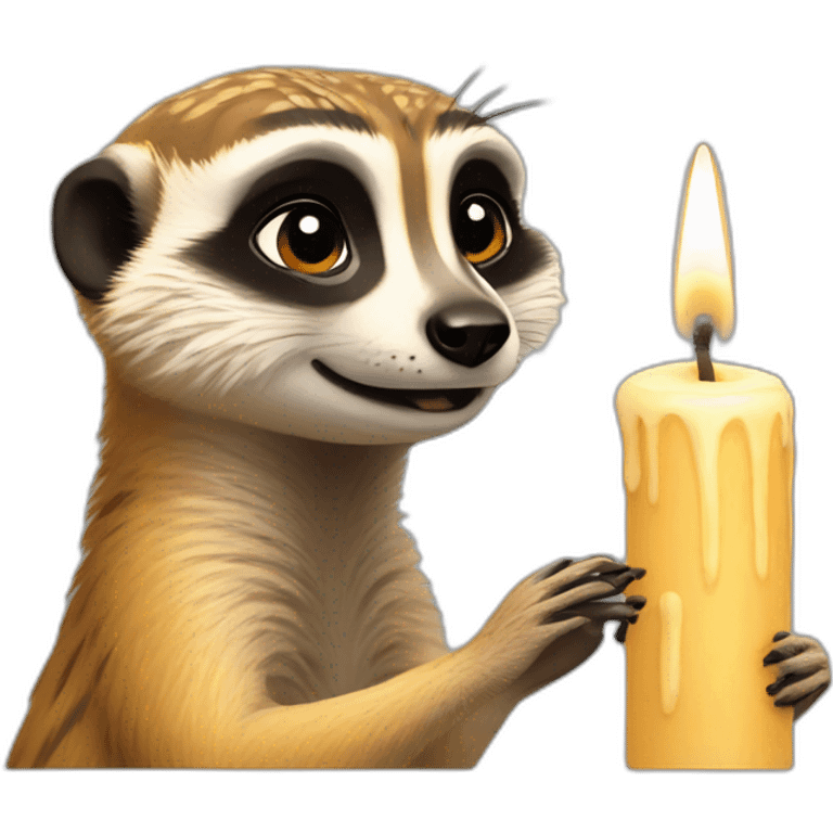 meerkat blowing out a big candle emoji