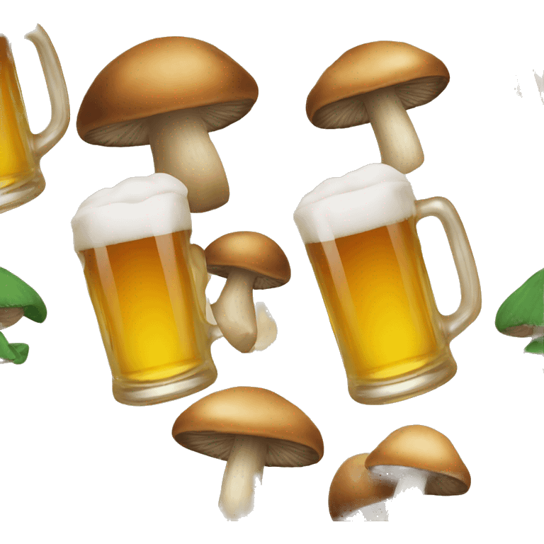 beer and mushrooms emoji