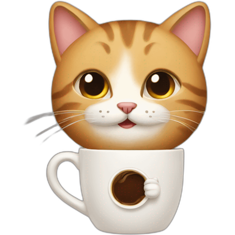 Coffee cat emoji