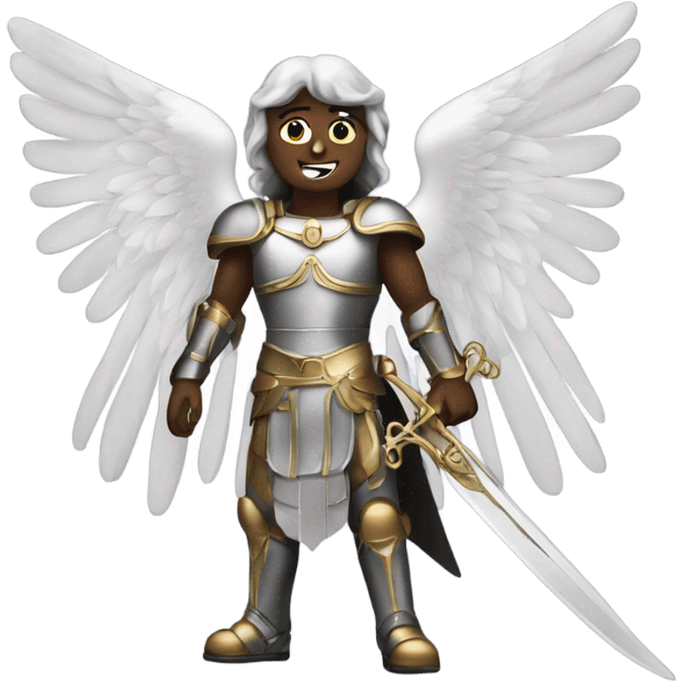 Archangel Michael with blade AND wings  emoji