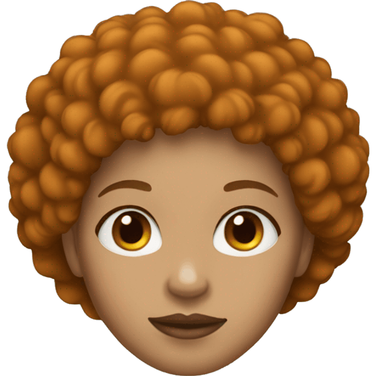 Light skin woman with ginger Afro emoji