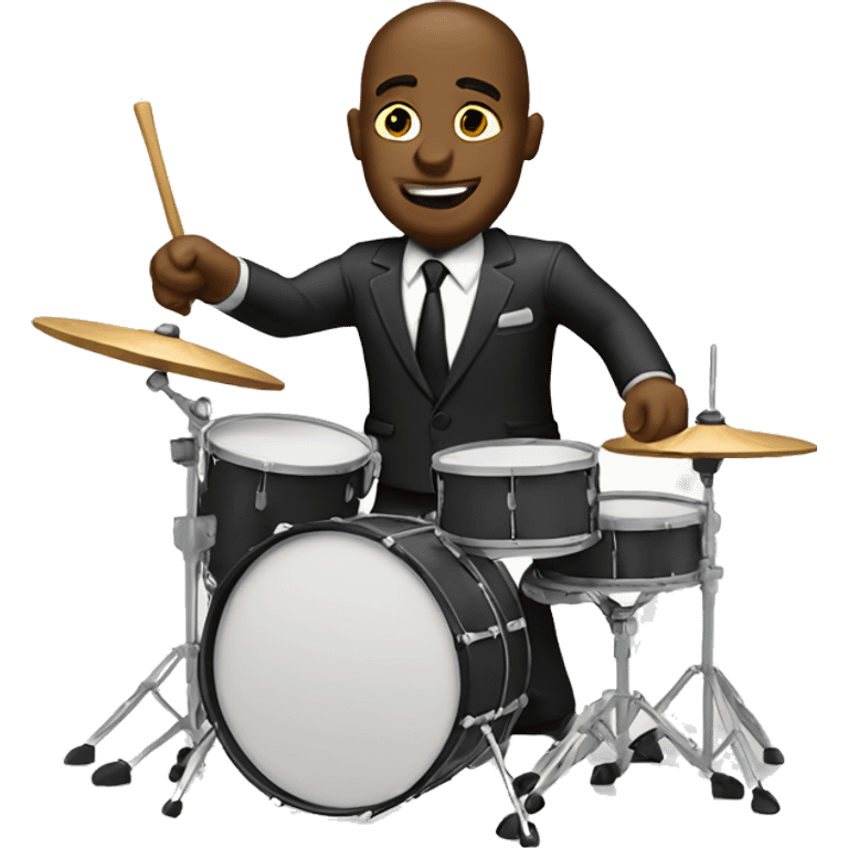 Investment banker playing drums emoji