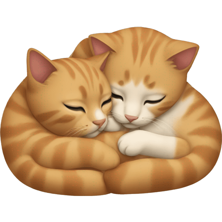 Cats cuddling emoji