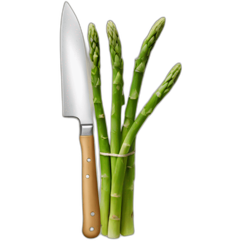 knife holding asparagus emoji