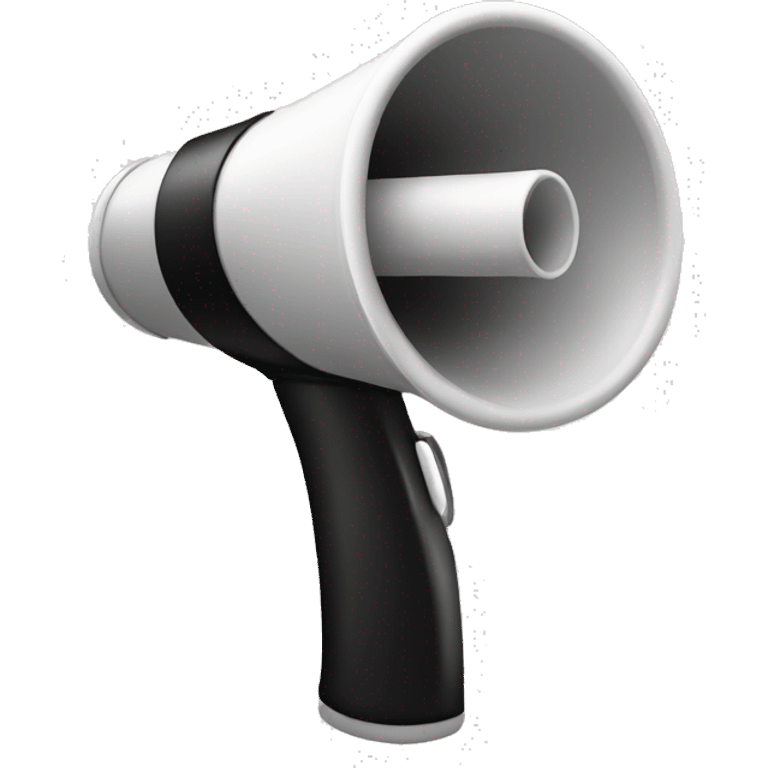 white and black megaphone emoji