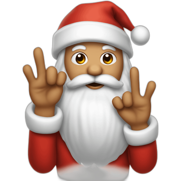 Santa stinkefinger emoji