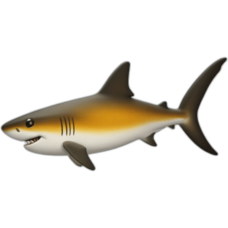 a half-shark half-golfish emoji