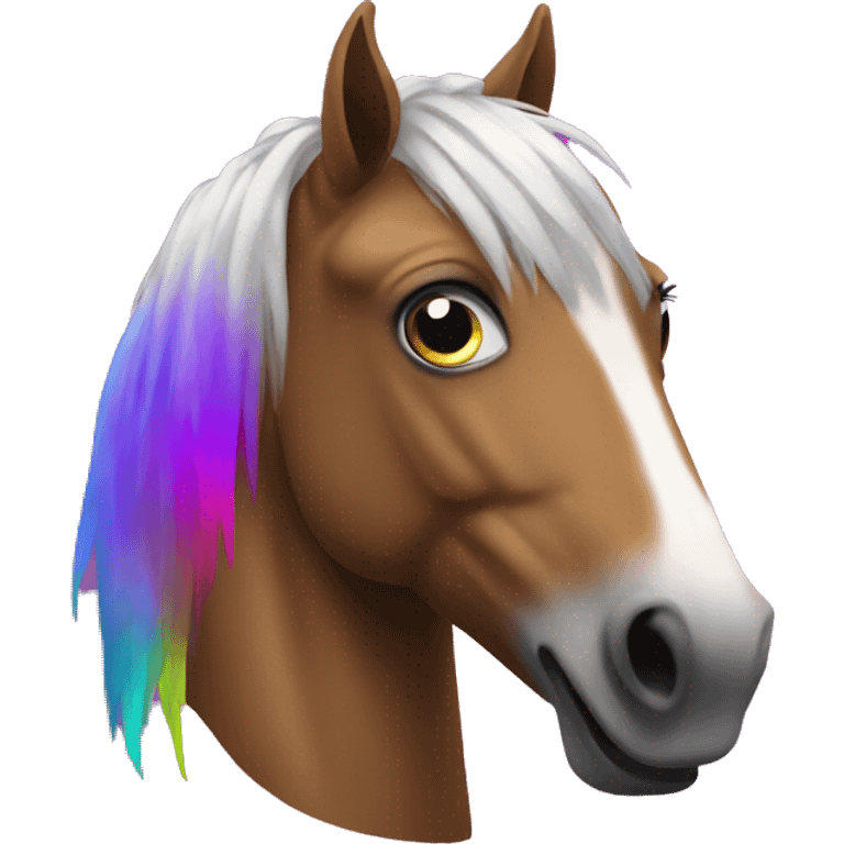 A horse in a rave emoji