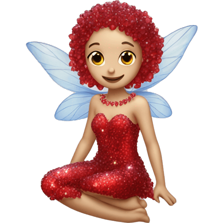 Fairy with red crystals  emoji