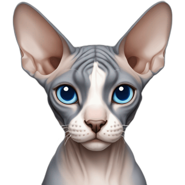 canadian sphynx with blue eyes emoji