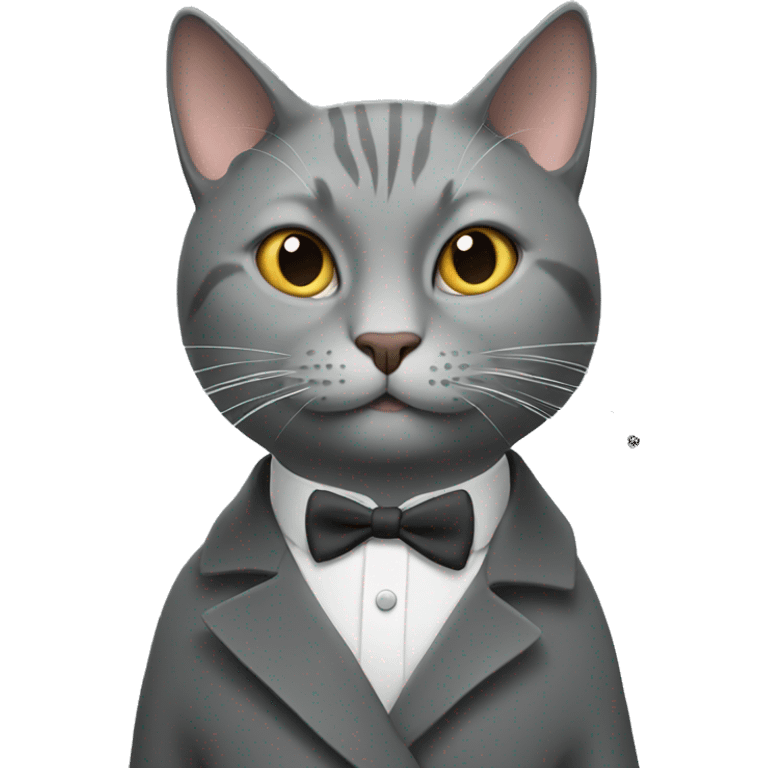 gray cat smoking a cigarette  emoji