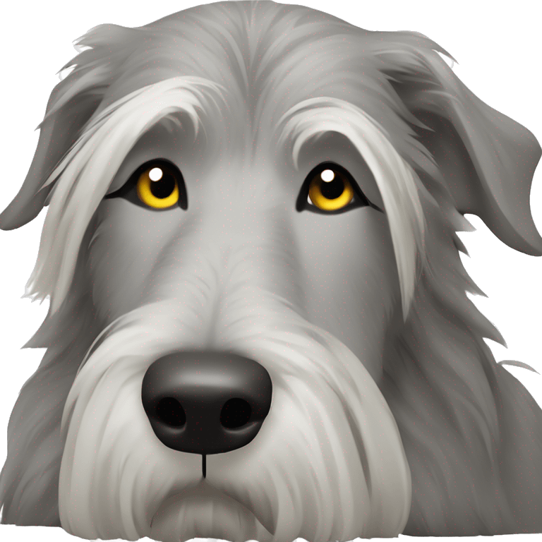 Grey irish wolfhound large laying down emoji