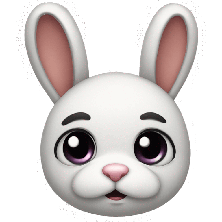 sad rabbit sad big eyes with a head bow emoji