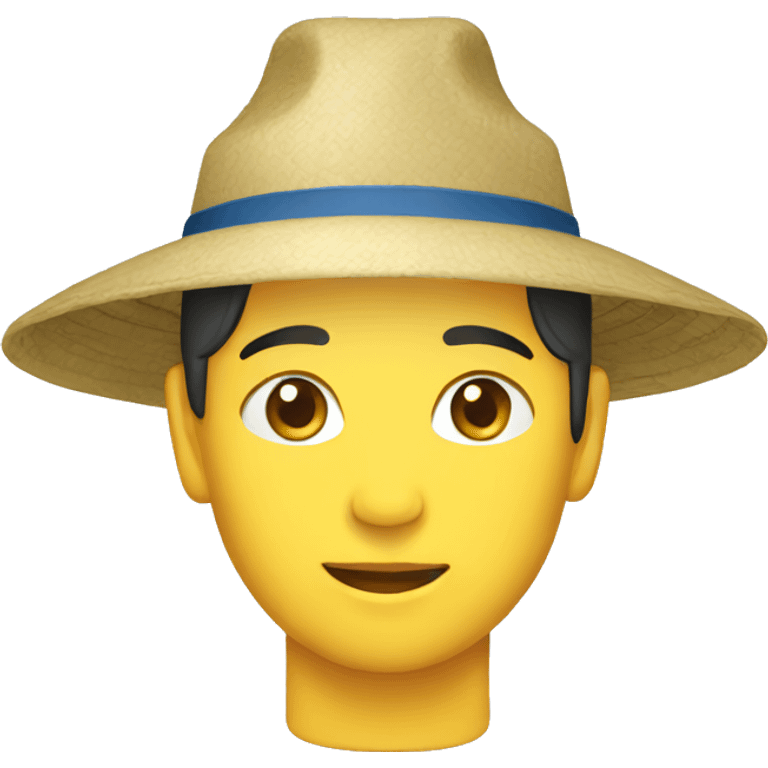 chinese rice farmer hat emoji