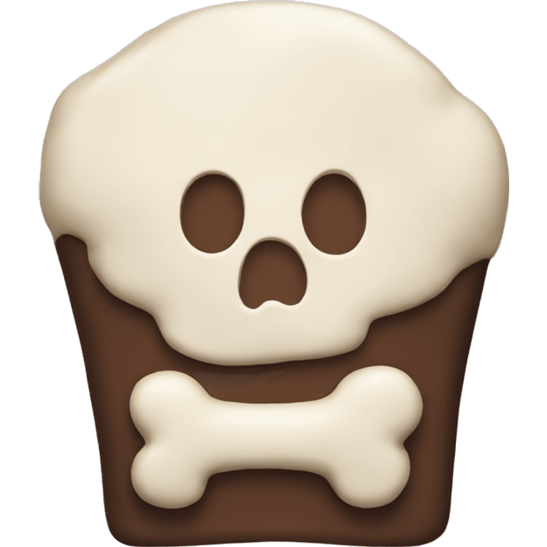 Bone shaped cake emoji