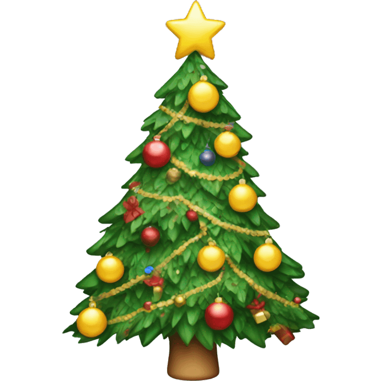 Decorated Christmas tree emoji