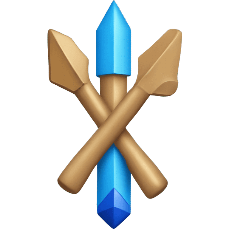 blue and  little bit ping arrow emoji