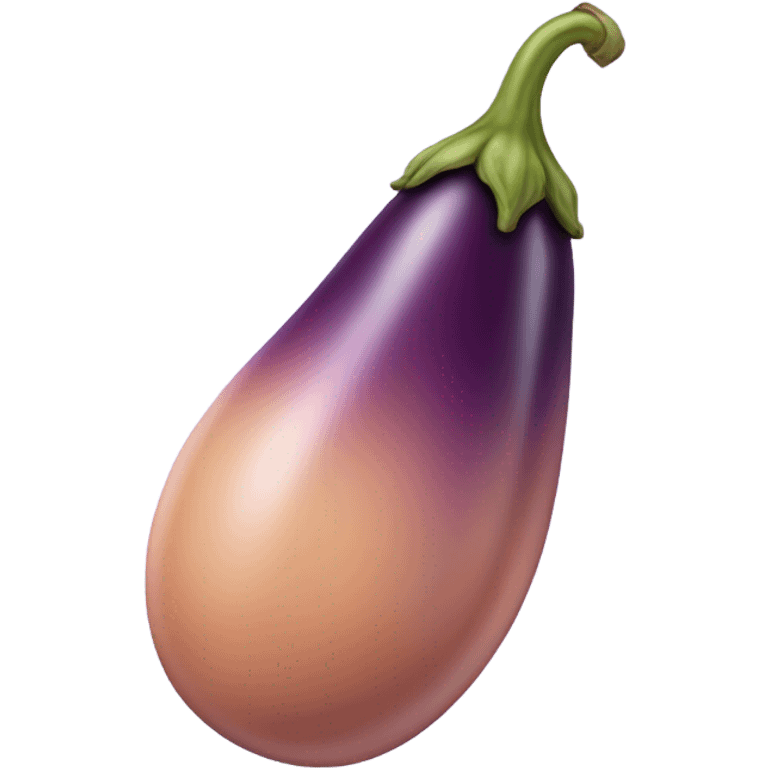 Eggplant in peach emoji