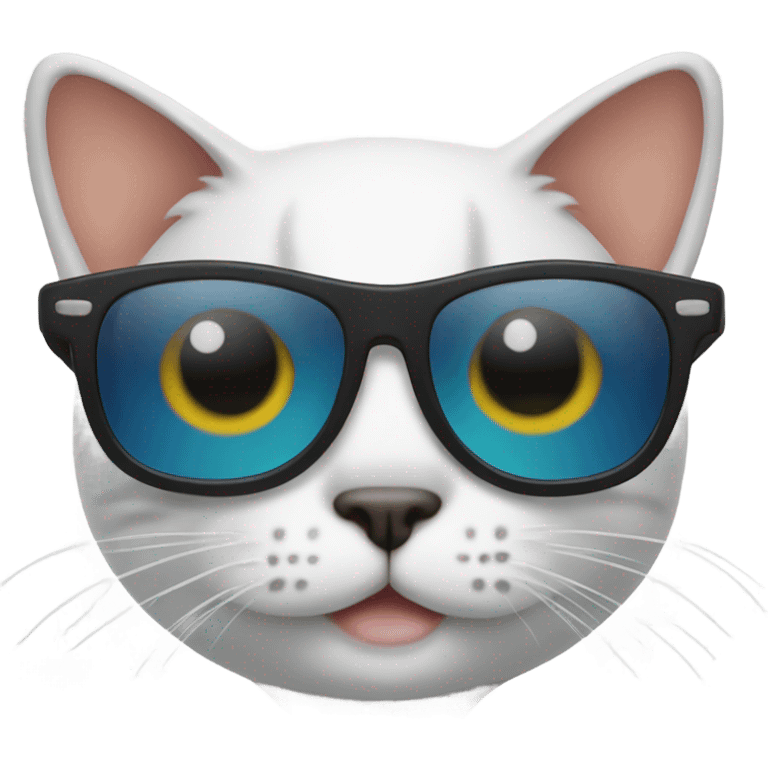 Cat with cute sunglasses emoji