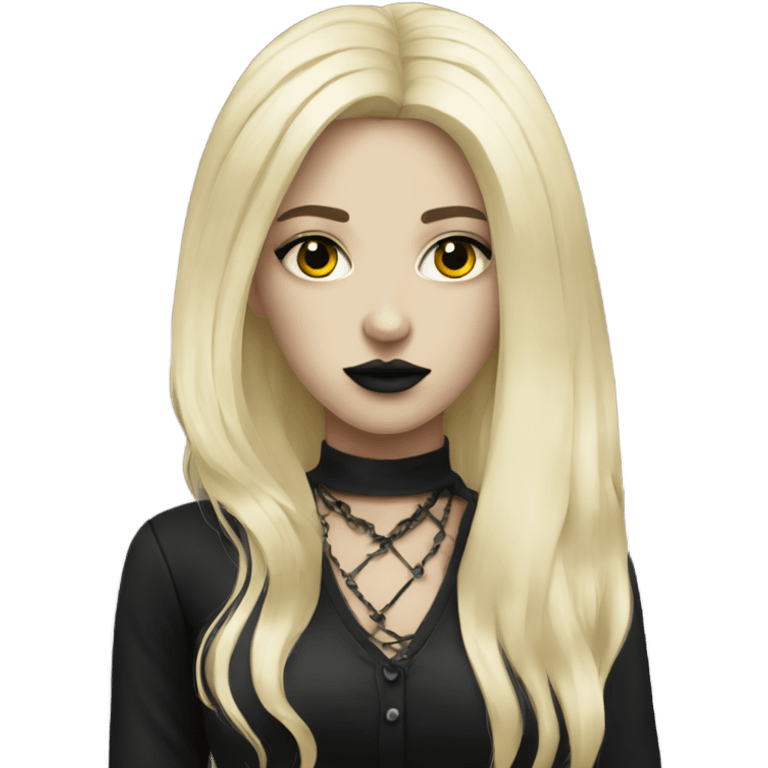 Blonde goth girl emoji