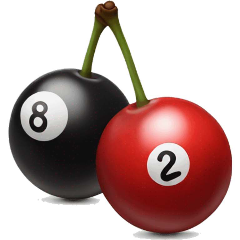 Two 8 ball cherries emoji