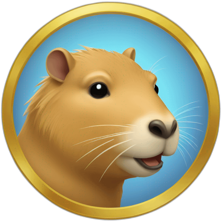 gold coin capybara emoji