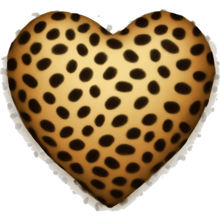 cheetah print heart  emoji