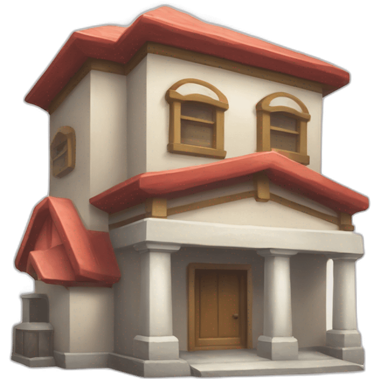 Icon of an auction house from Pokemon, stylistic features from Pokemon should be present and it is clear that auctions are held there emoji