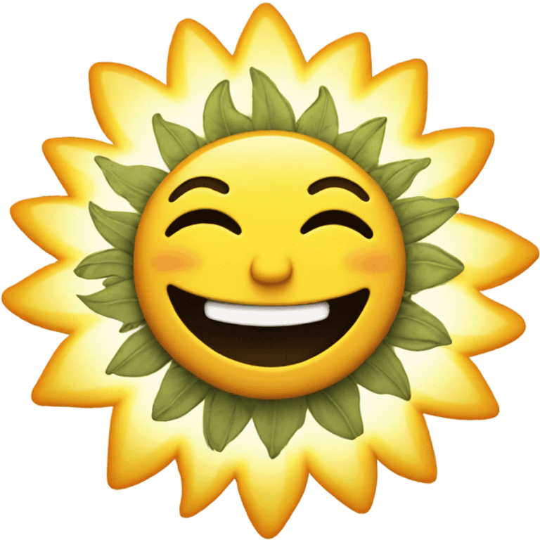 hippie smiling sun emoji