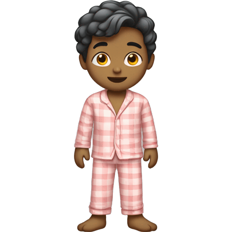 short hair boy medium skin -in-pajamas emoji