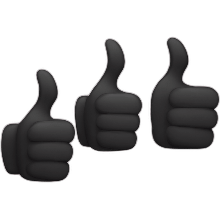 three separate thumbs up emoji