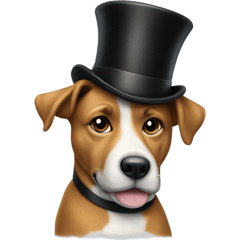 Dog with a top hat emoji