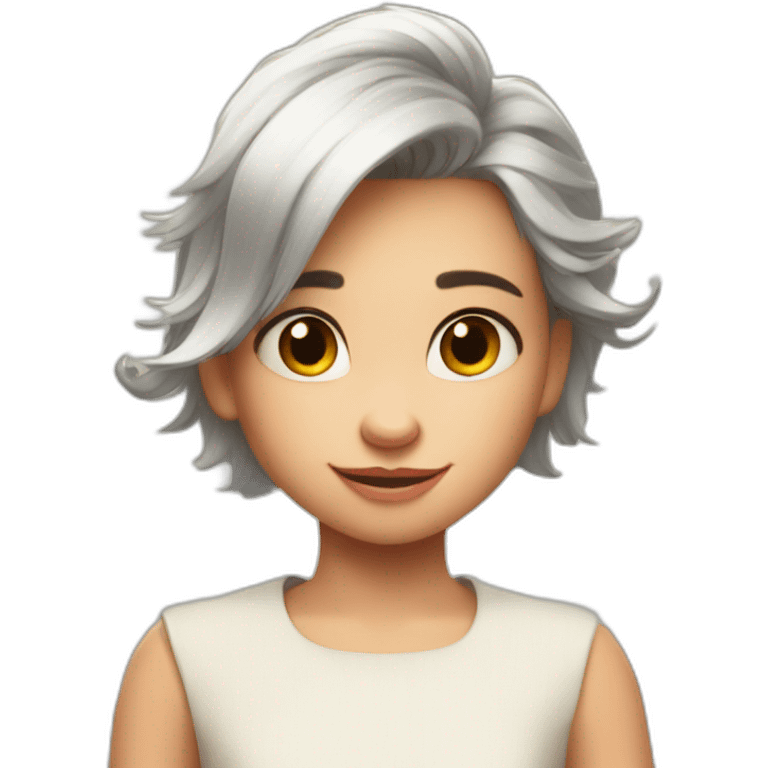 Cute girl Pixar Disney looking dragon emoji