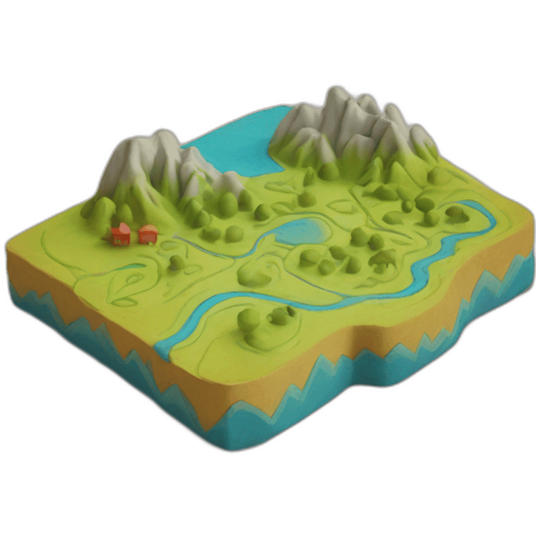 plasticine retro map emoji